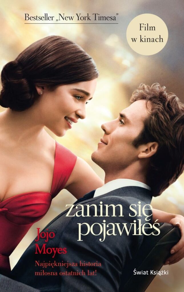 Zanim się pojawiłeś Jojo Moyes - okładka filmowa książki