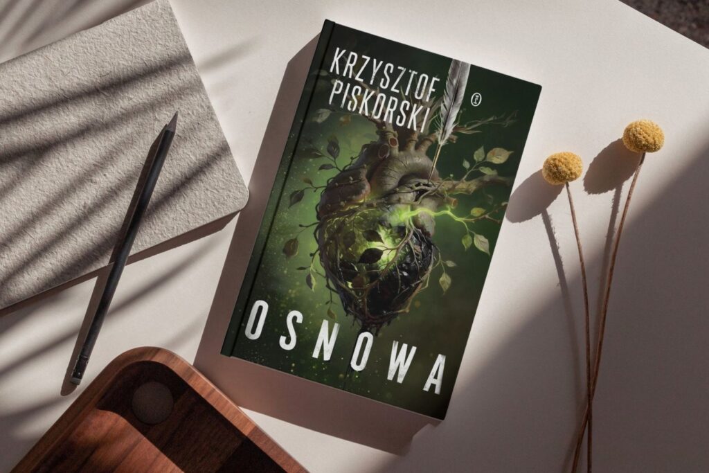 „Osnowa” nowa książka Krzysztofa Piskorksiego - mockup książki
